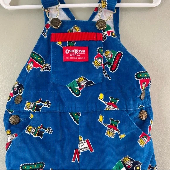 Vintage Oshkosh B’Gosh Mice at Work matching Overall Set - Picture 5 of 13